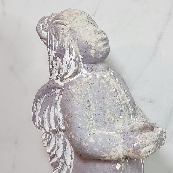 Retired Signed Isabel Bloom Hope Angel with Wings Candle Holder Sculpture 10" - Picture 6 of 10